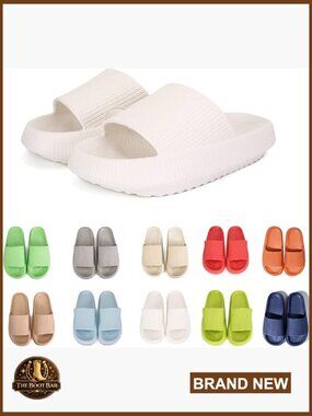 Unisex Cloud Slippers with Thick Cushioned Sole, Non-Slip, Indoor Outdoor
